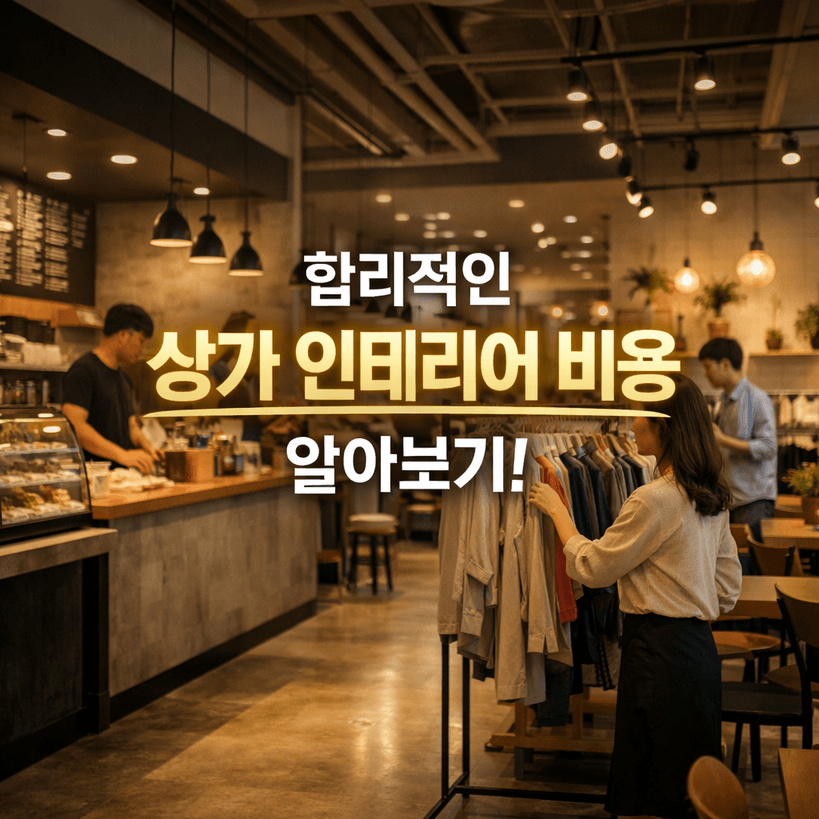 상가 인테리어 비용 평수·업종별 분석