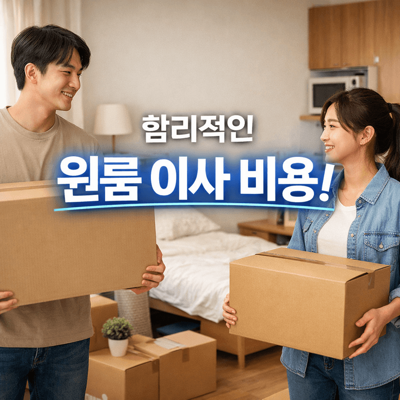 원룸 이사 비용 2026 평균과 절약 꿀팁