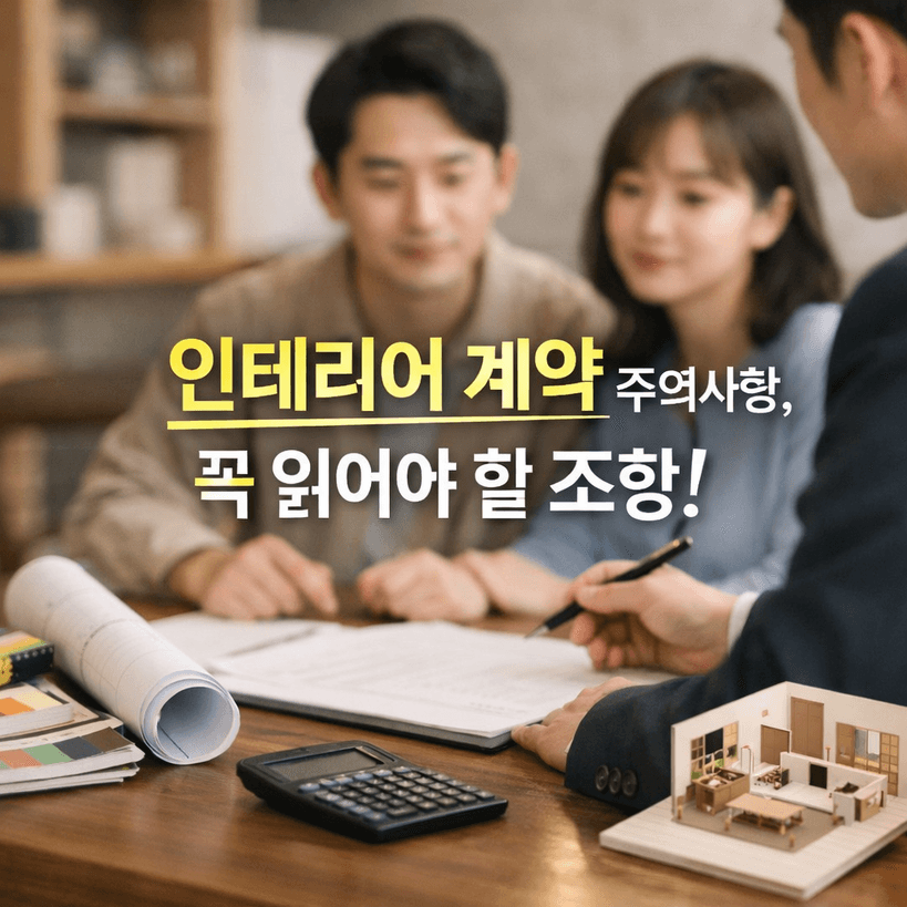 인테리어 계약 주의사항: 필수 조항과 핵심 데이터 정리!