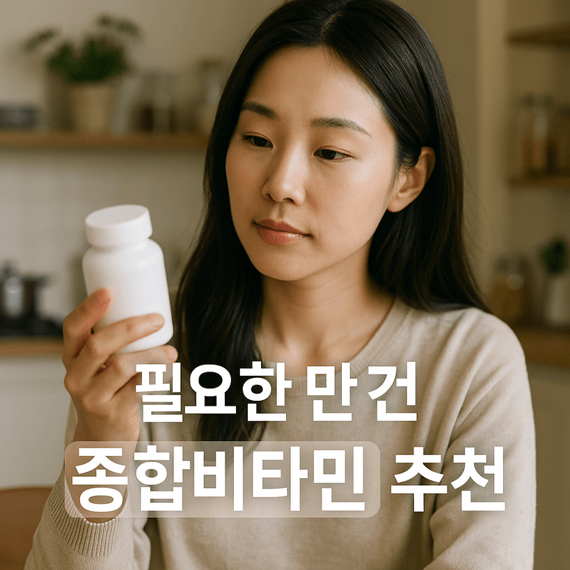 2025년 종합비타민 추천 TOP 5 제품과 한약사 맞춤 가이드