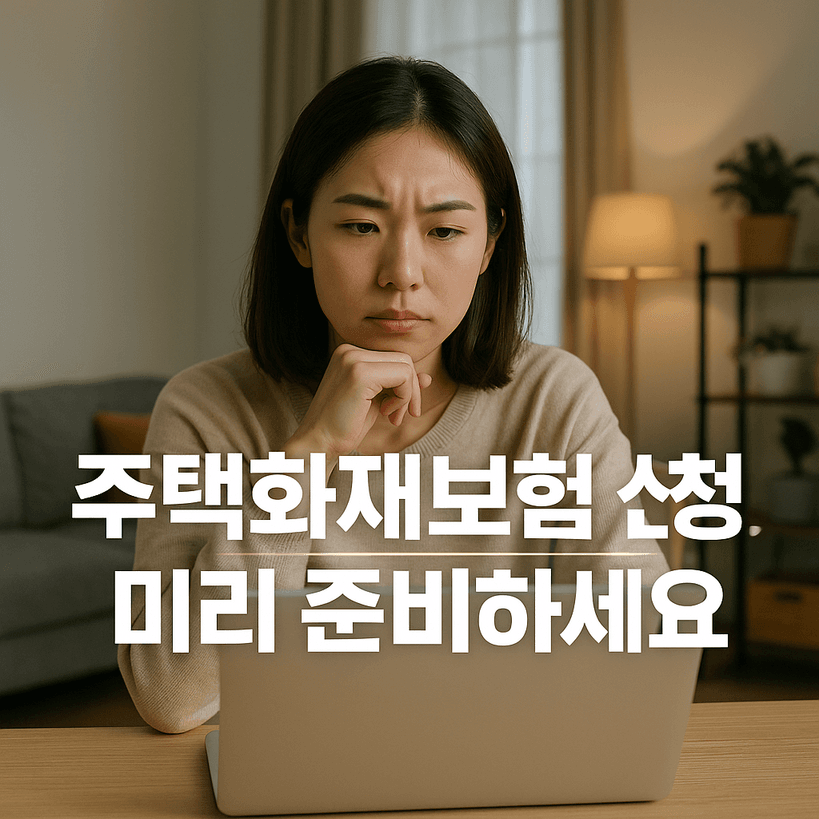 2025년 주택화재보험 신청 절차와 핵심 정보 총정리